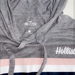 hollister gray xs boyfriend tee drawstring hoodie